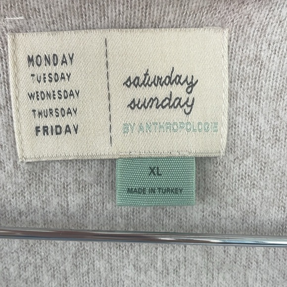 Anthropologie Saturday Sunday Cream Viscose Blend Cloud Fleece Wrap Dress XL - Picture 5 of 15